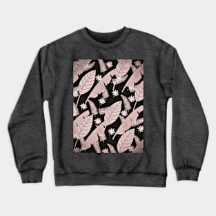 Taupe Leaves Crewneck Sweatshirt